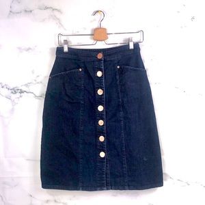 MODCLOTH A-line Button-down Knee Length Skirt